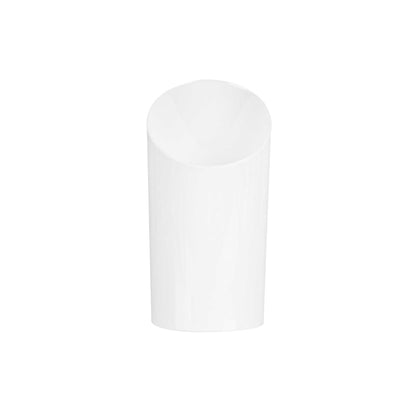 Mini Serve 3 oz Round White Plastic Incline Shot Glass - 2" x 2" x 3 1/4" - 100 count box