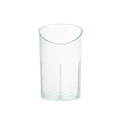 Mini Serve 3 oz Seagreen Plastic Triangolo Shot Glass - 1 3/4" x 1 3/4" x 3" - 100 count box