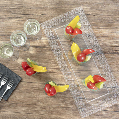 Mini Serve 3 oz Seagreen Plastic Triangolo Shot Glass - 1 3/4" x 1 3/4" x 3" - 100 count box