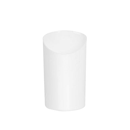 Mini Serve 3 oz White Plastic Triangolo Shot Glass - 1 3/4" x 1 3/4" x 3" - 100 count box