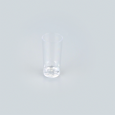 Mini Serve 2 oz Round Clear Plastic Cannello Shot Glass - 1 1/2" x 1 1/2" x 3" - 100 count box
