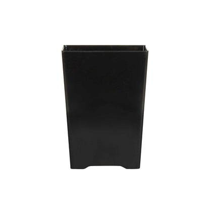 Mini Serve 4 oz Square Black Plastic Tall Quadrato Cup - 2" x 2 3/4" x 2" - 100 count box
