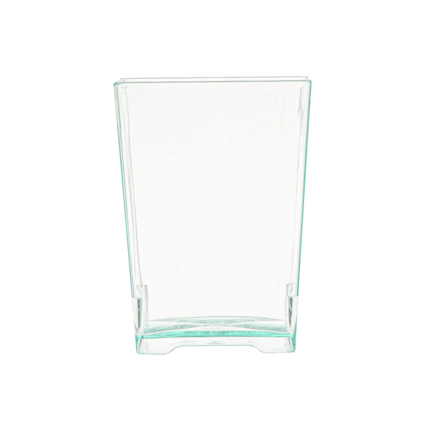 Mini Serve 4 oz Square Seagreen Plastic Tall Quadrato Cup - 2" x 2" x 2 3/4" - 100 count box