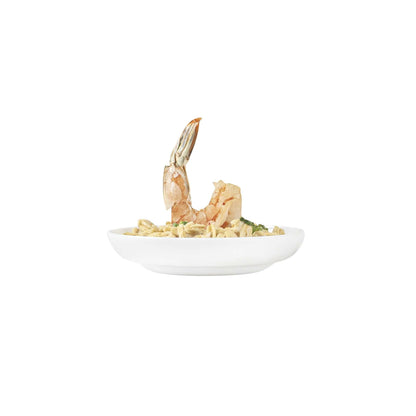 Mini Serve Round White Plastic Mini Rotondo Plate - 3 1/4" x 3 1/4" x 3/4" - 25 count box