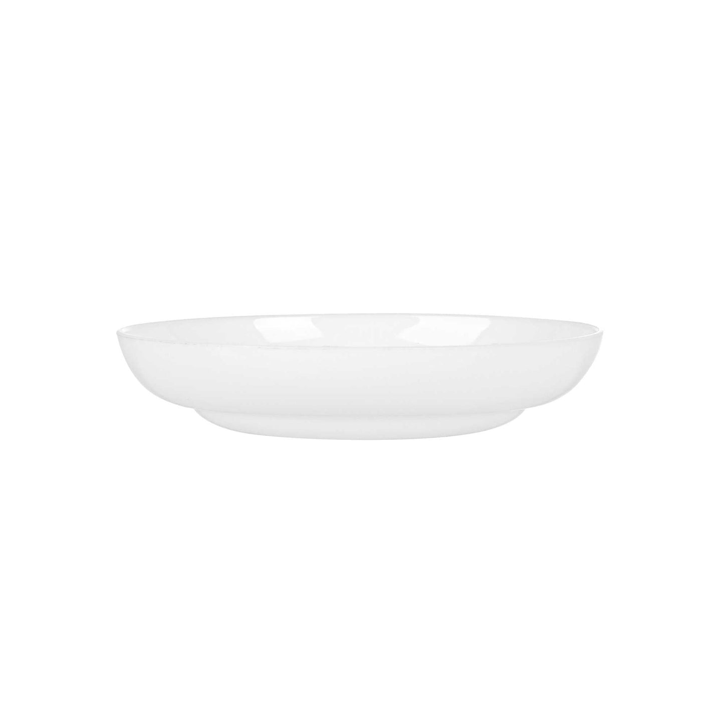 Mini Serve Round White Plastic Mini Rotondo Plate - 3 1/4" x 3 1/4" x 3/4" - 100 count box