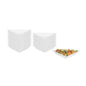 Mini Serve White Plastic Mini Triangolo Appetizer Plate - 4" x 2" - 100 count box