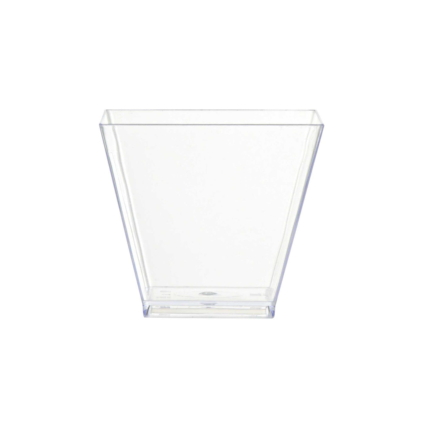 Mini Serve 2 oz Square Clear Plastic Mini Kova Cup - 2" x 2" x 1 3/4" - 300 count box