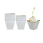 Mini Serve 2 oz Square Smoked Gray Plastic Mini Kova Cup - 2" x 2" x 1 3/4" - 100 count box