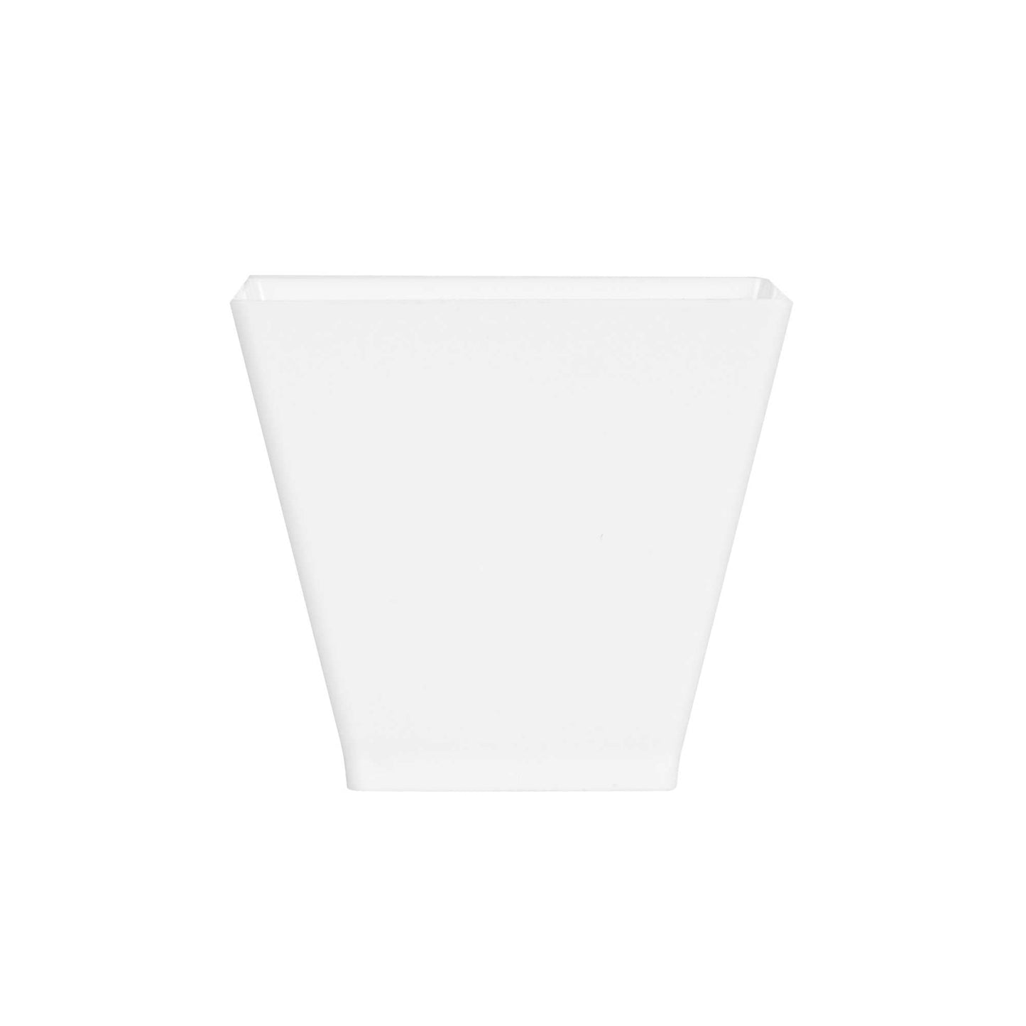 Mini Serve 2 oz Square White Plastic Mini Kova Cup - 2" x 2" x 1 3/4" - 20 count box