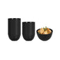 Mini Serve 4 oz Round Black Plastic Bodega Cup - 3" x 3" x 1 3/4" - 100 count box