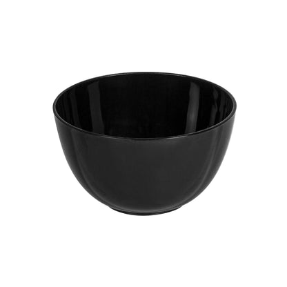 Mini Serve 4 oz Round Black Plastic Bodega Cup - 3" x 3" x 1 3/4" - 20 count box