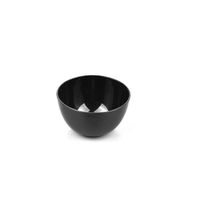 Mini Serve 4 oz Round Black Plastic Bodega Cup - 3" x 3" x 1 3/4" - 20 count box