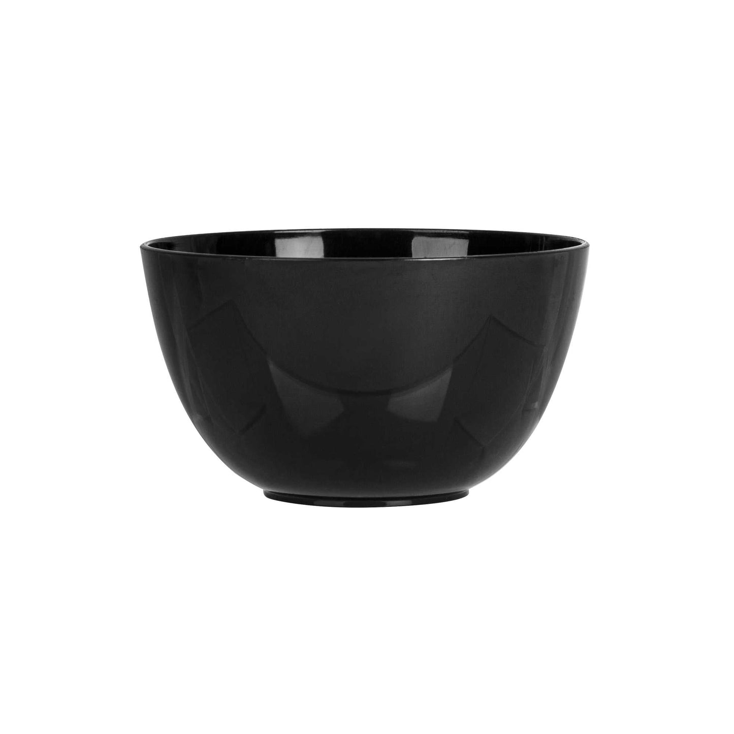 Mini Serve 4 oz Round Black Plastic Bodega Cup - 3" x 3" x 1 3/4" - 20 count box