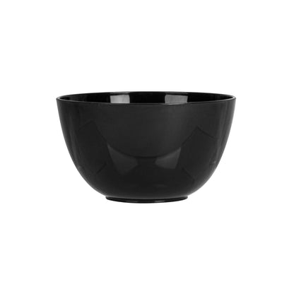 Mini Serve 4 oz Round Black Plastic Bodega Cup - 3" x 3" x 1 3/4" - 100 count box