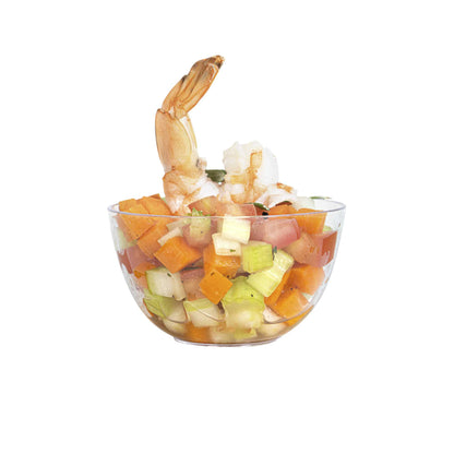 Mini Serve 4 oz Round Clear Plastic Bodega Cup - 3" x 3" x 1 3/4" - 20 count box