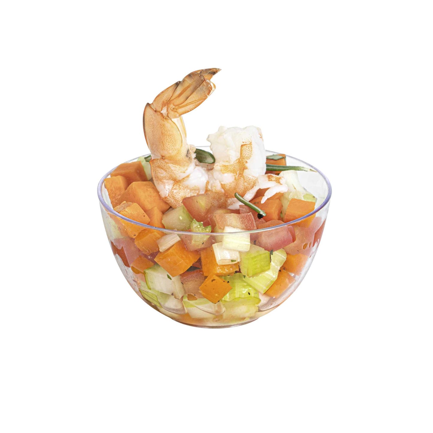 Mini Serve 4 oz Round Clear Plastic Bodega Cup - 3" x 3" x 1 3/4" - 20 count box