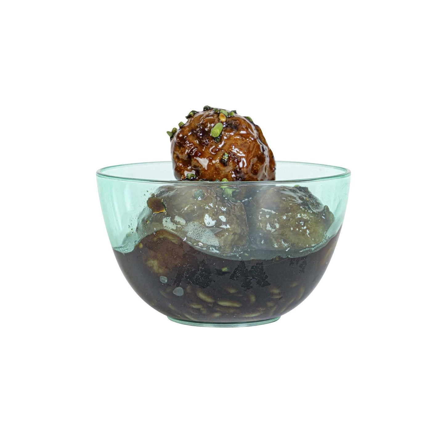Mini Serve 4 oz Round Seagreen Plastic Bodega Cup - 3" x 3" x 1 3/4" - 20 count box