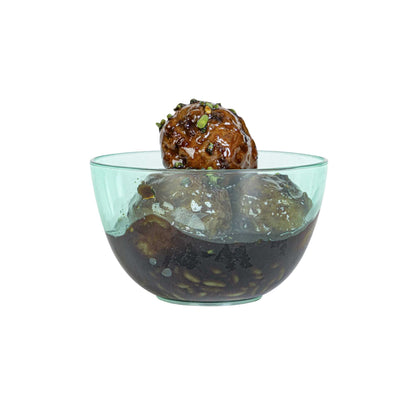 Mini Serve 4 oz Round Seagreen Plastic Bodega Cup - 3" x 3" x 1 3/4" - 20 count box