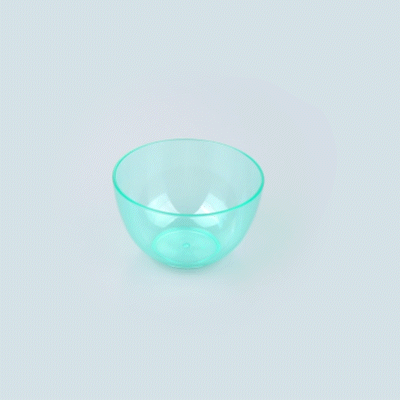 Mini Serve 4 oz Round Seagreen Plastic Bodega Cup - 3" x 3" x 1 3/4" - 20 count box