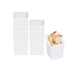 Mini Serve 3 oz Square White Plastic Incline Cup - 1 3/4" x 1 3/4" x 2 3/4" - 100 count box
