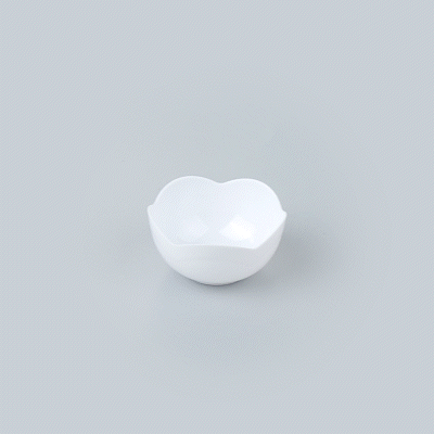 Mini Serve 2 oz Round White Plastic Le Fleur Cup - 2 1/4" x 1 1/2" x 1 1/4" - 100 count box