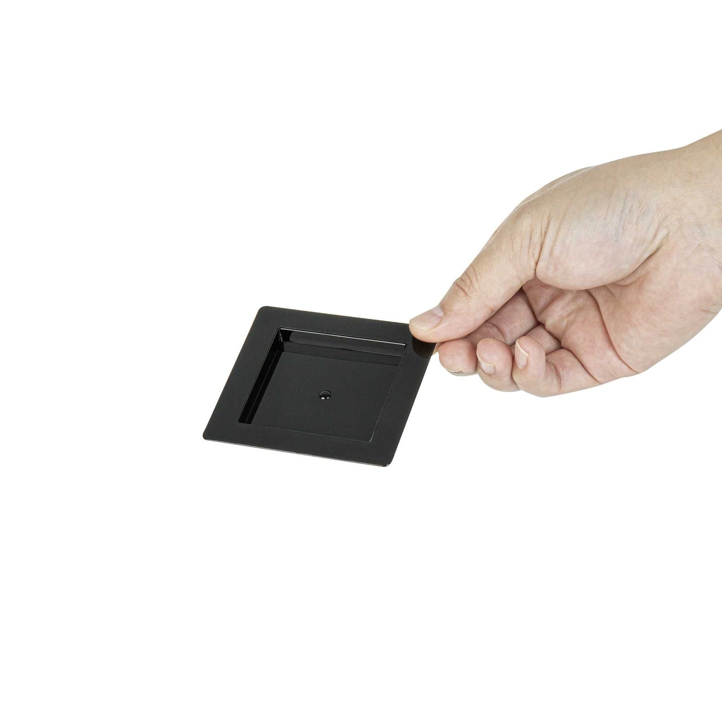 Mini Serve Square Black Plastic Mini Edge Plate - 2 3/4" x 2 3/4" - 25 count box