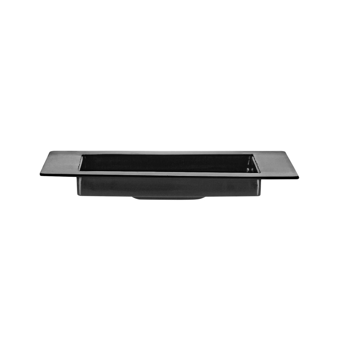 Mini Serve Square Black Plastic Mini Edge Plate - 2 3/4" x 2 3/4" - 25 count box
