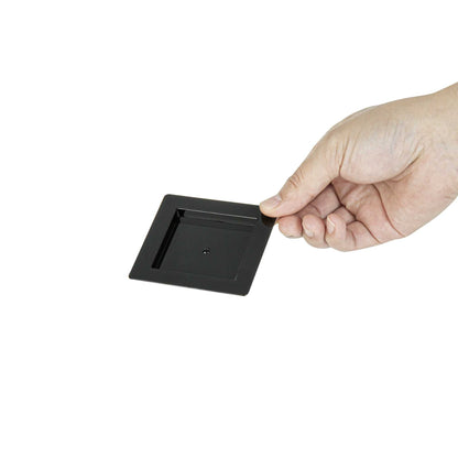 Mini Serve Square Black Plastic Mini Edge Plate - 2 3/4" x 2 3/4" - 100 count box
