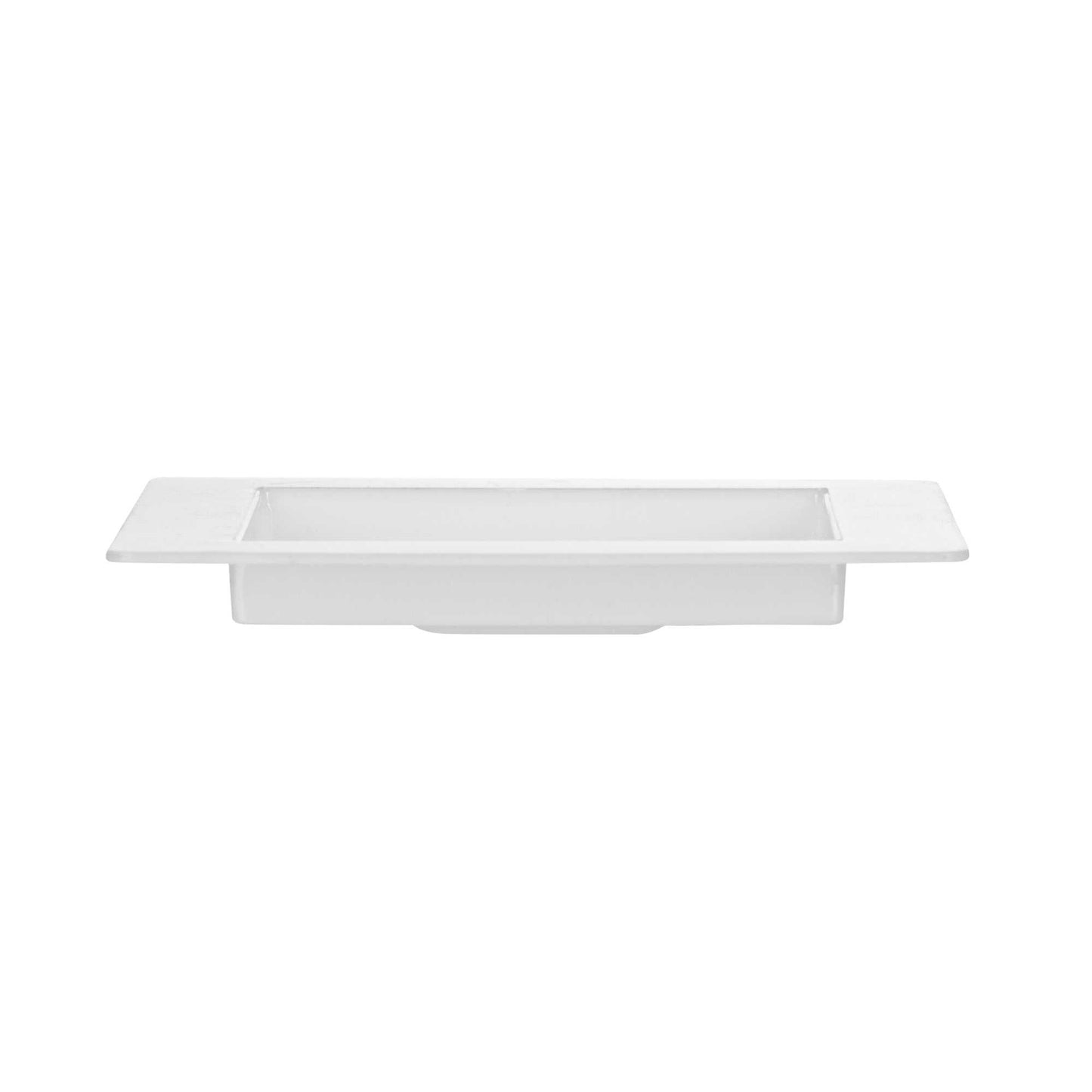 Mini Serve Square White Plastic Mini Edge Plate - 2 3/4" x 2 3/4" - 25 count box