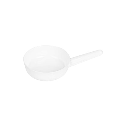 Mini Serve 1 oz Round White Plastic Mini Sauce Pan - 3 1/4" x 2" x 1/2" - 100 count box