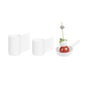Mini Serve 1 oz Round White Plastic Mini Sauce Pan - 3 1/4" x 2" x 1/2" - 100 count box
