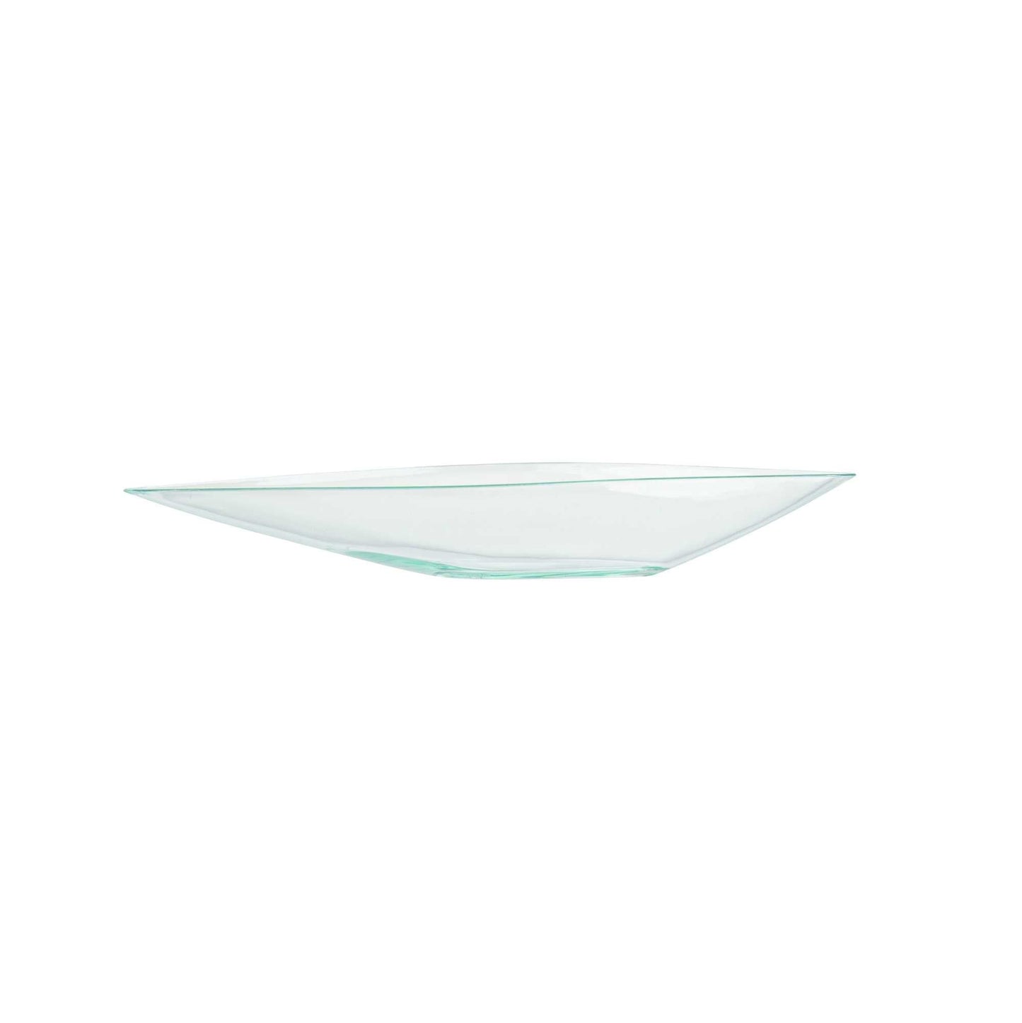 Mini Serve Diamond Seagreen Plastic Canoe Dish - 5" x 1 1/2" x 3/4" - 100 count box
