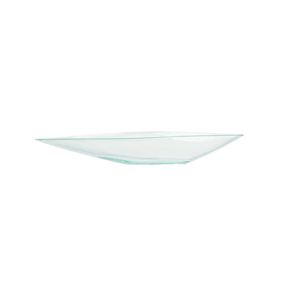Mini Serve Diamond Seagreen Plastic Canoe Dish - 5" x 1 1/2" x 3/4" - 100 count box