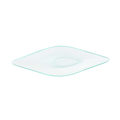 Mini Serve Diamond Seagreen Plastic Canoe Dish - 5" x 1 1/2" x 3/4" - 100 count box