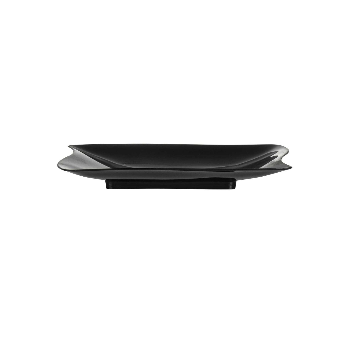 Mini Serve Square Black Plastic Aqua Plate - 3" x 3" - 100 count box