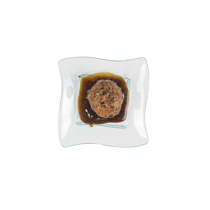 Mini Serve Square Seagreen Plastic Aqua Plate - 3" x 3" - 100 count box