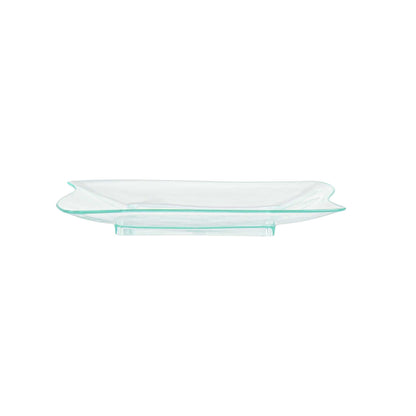 Mini Serve Square Seagreen Plastic Aqua Plate - 3" x 3" - 100 count box
