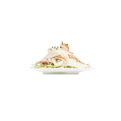 Mini Serve Square White Plastic Aqua Plate - 3" x 3" - 25 count box