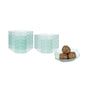 Mini Serve Seagreen Plastic Comma Plate - 3 1/2" x 4 1/2" x 1" - 100 count box