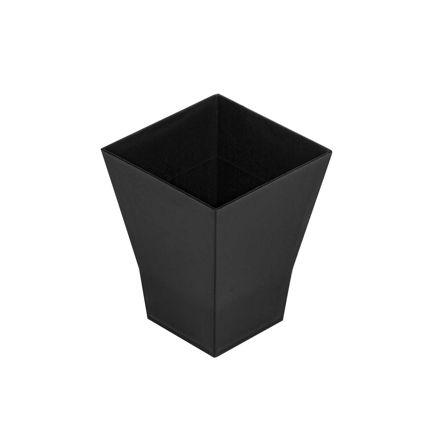 Mini Serve 2 oz Square Black Plastic Bonito Cup - 1 3/4" x 1 3/4" x 2 1/4" - 100 count box