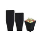 Mini Serve 2 oz Square Black Plastic Bonito Cup - 1 3/4" x 1 3/4" x 2 1/4" - 100 count box