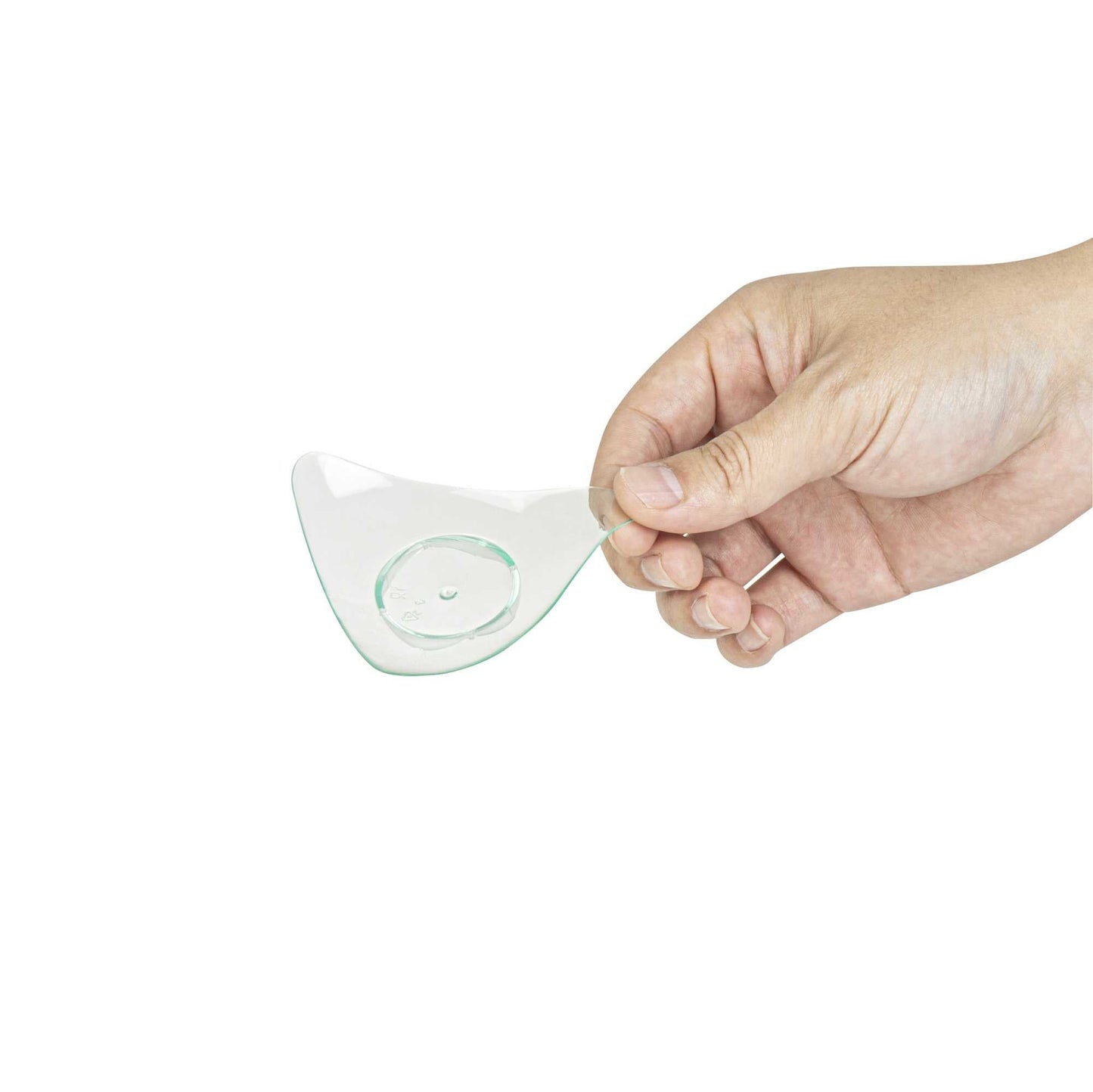 Mini Serve Triangle Seagreen Plastic Shooting Star Appetizer Plate - 3" x 3" - 100 count box