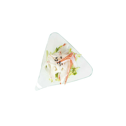 Mini Serve Triangle Seagreen Plastic Shooting Star Appetizer Plate - 3" x 3" - 100 count box