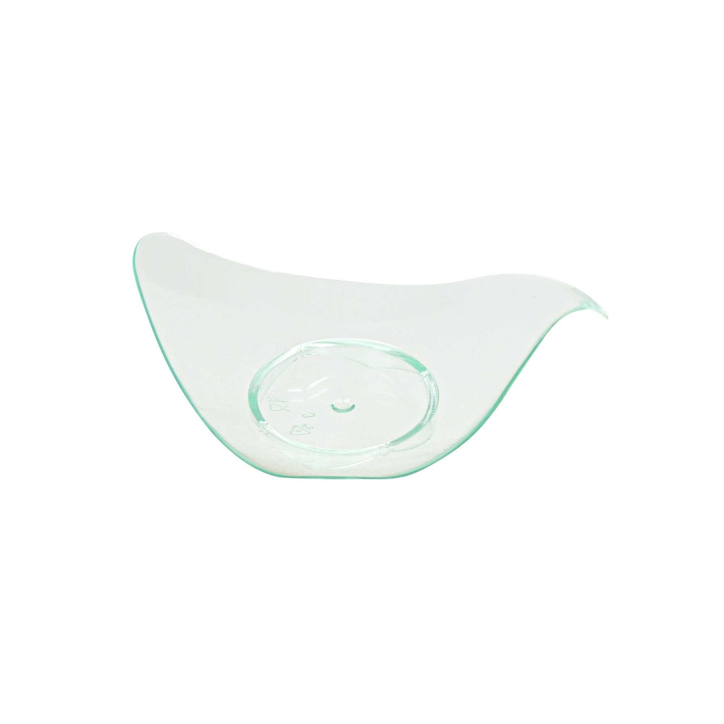 Mini Serve Triangle Seagreen Plastic Shooting Star Appetizer Plate - 3" x 3" - 100 count box