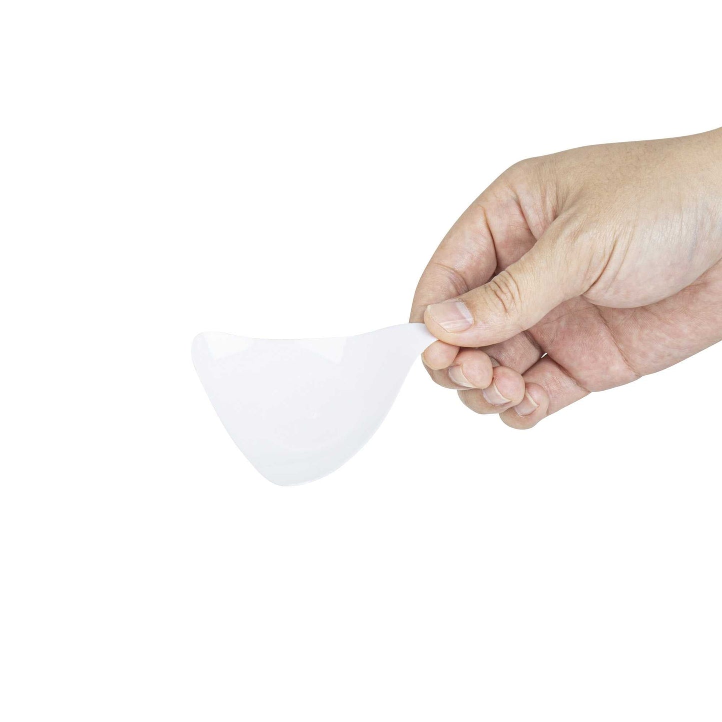 Mini Serve Triangle White Plastic Shooting Star Appetizer Plate - 3" x 3" - 100 count box