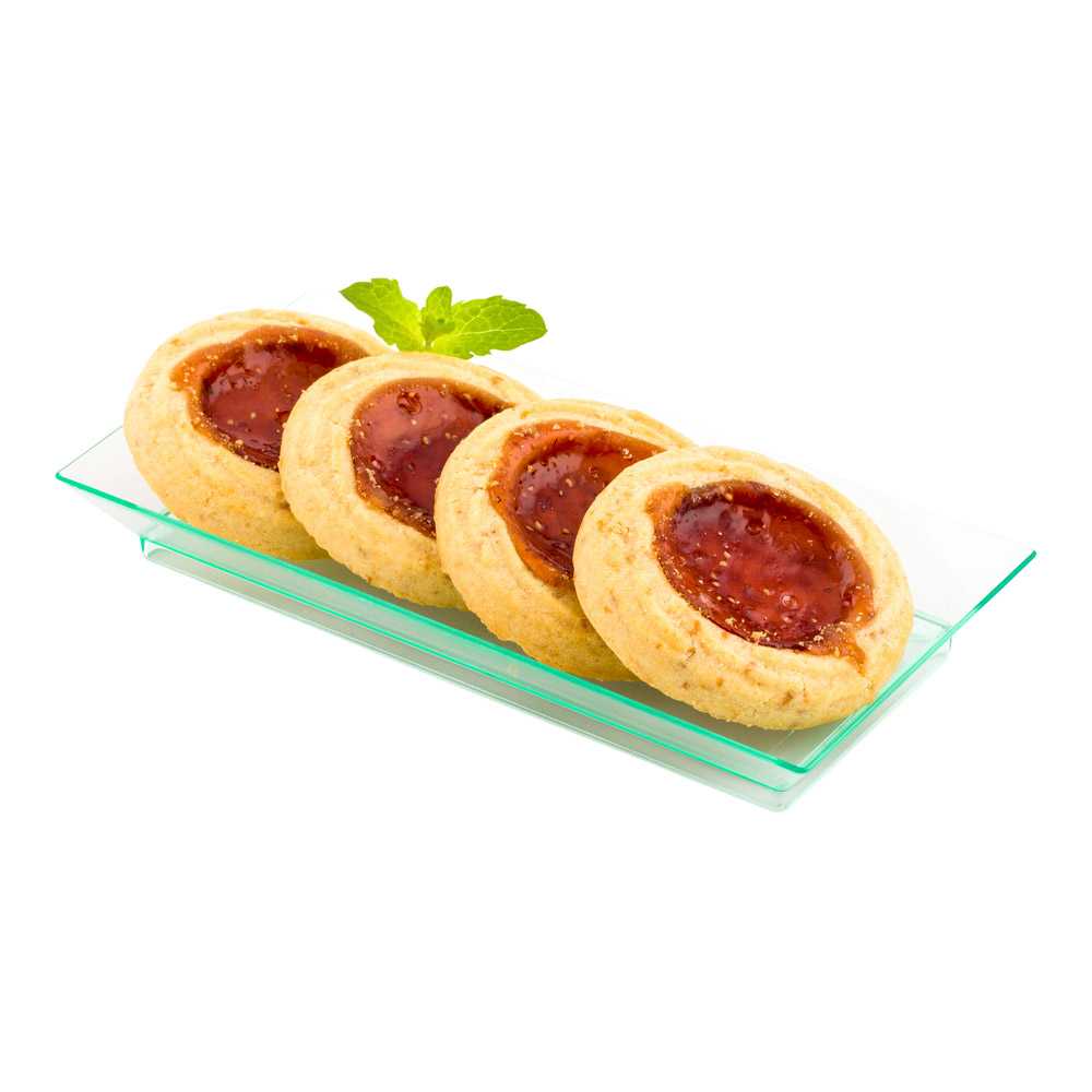 Mini Serve Rectangle Seagreen Plastic Plate - 5" x 2 1/2" x 1/2" - 100 count box