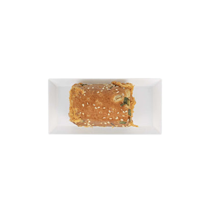 Mini Serve Rectangle White Plastic Plate - 5" x 2 1/2" x 1/2" - 100 count box