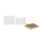 Mini Serve Square White Plastic Medium Modern Plate - 5" x 5" - 100 count box