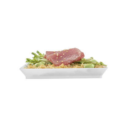 Mini Serve Square White Plastic Medium Modern Plate - 5" x 5" - 100 count box