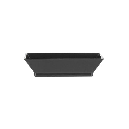 Mini Serve Square Black Plastic Mini Modern Plate - 2 1/2" x 2 1/2" x 1/2" - 100 count box